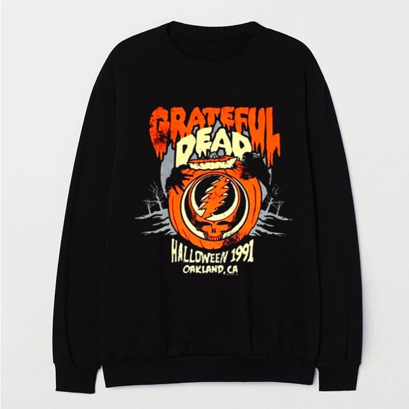 Ripple Junction Pumpkin Adult Grateful Dead Halloween T-Shirt Unisex