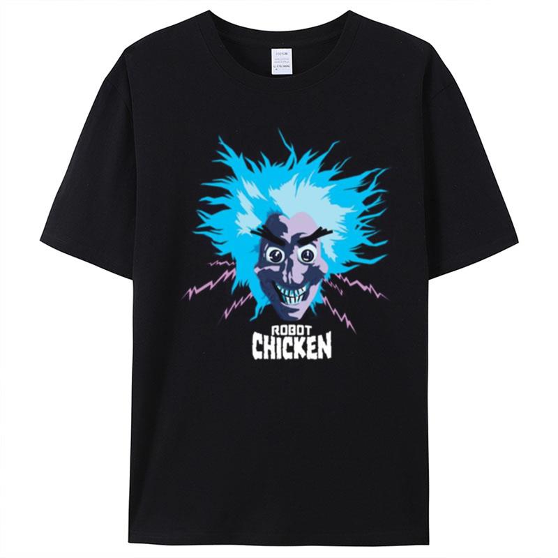 Scientist Head Graphic Robot Chicken T-Shirt Unisex