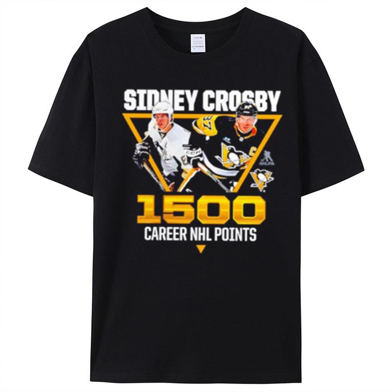 Sidney Crosby Pittsburgh Penguins 1 500 Career Points T-Shirt Unisex