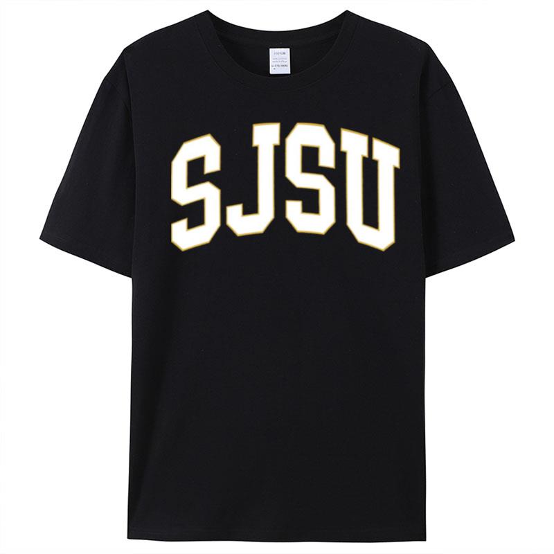 Sjsu College Font Curved San Jose State T-Shirt Unisex