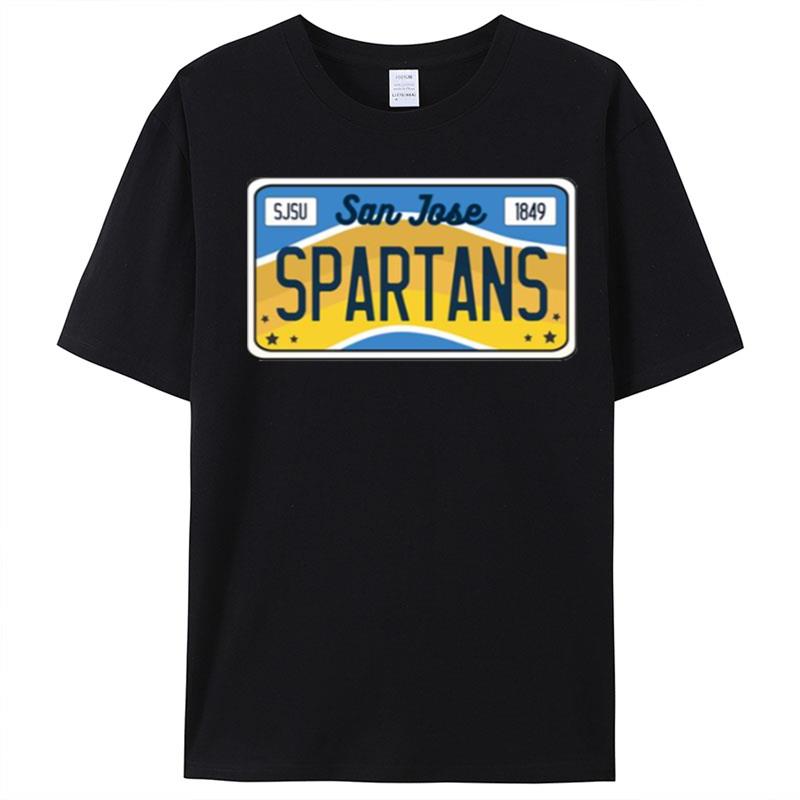 Sjsu License Plate San Jose State T-Shirt Unisex