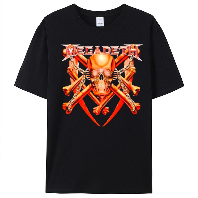 Skeleaton Logos Gold Megadeth T-Shirt Unisex