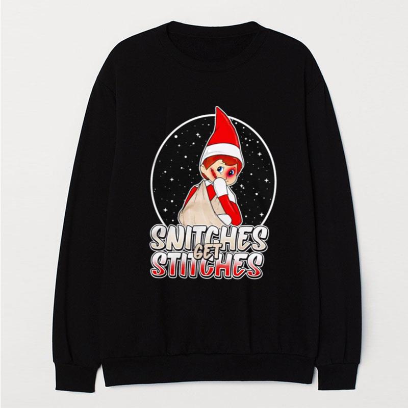 Snitches Get Stitches Christmas T-Shirt Unisex