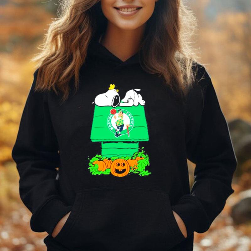 Snoopy Cute Boston Celtics Halloween T-Shirt Unisex