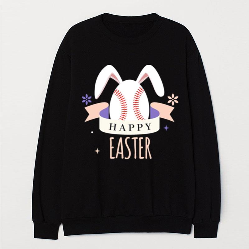 Sport Bunny Baseball Easter Day Egg Rabbit Baseball Ears Funny T-Shirt Unisex