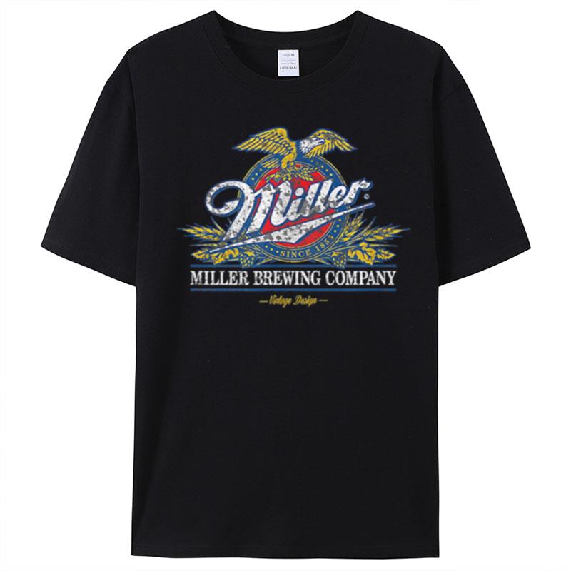 Standard Miller Eagle Crest Miller Brewing Company Vintage T-Shirt Unisex