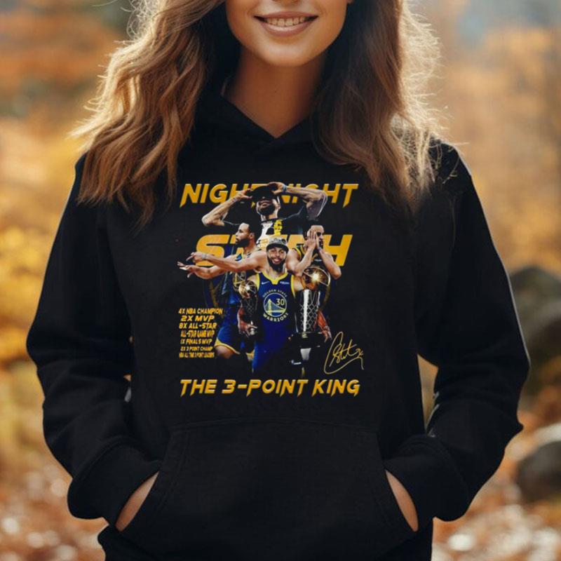Steph Curry Night Night The 3 Point King Signatures Of The Golden State Warriors T-Shirt Unisex