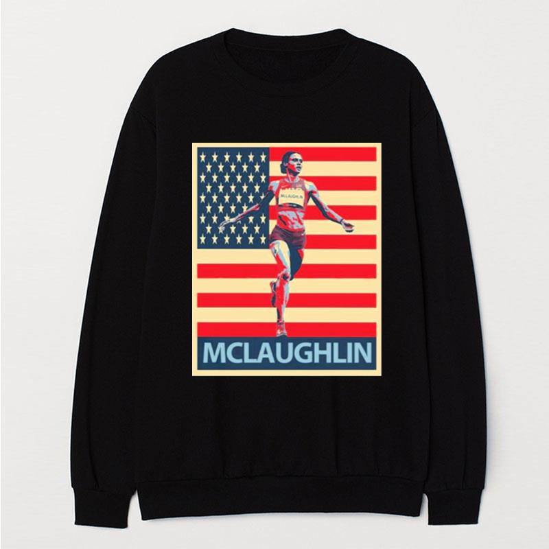 Sydney Mclaughlin Vintage American Flag T-Shirt Unisex