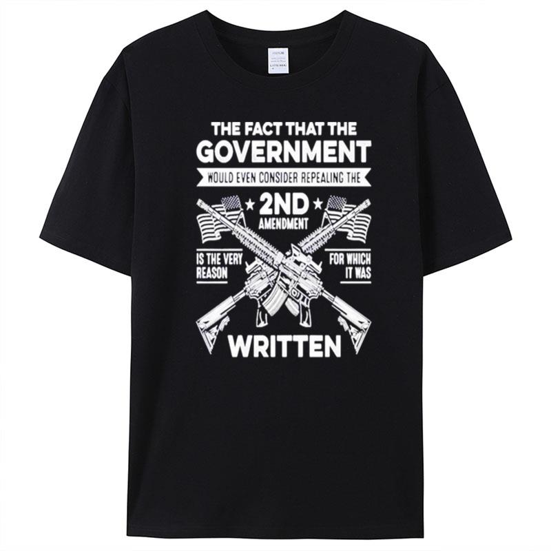 The Second Amendment Shall Not Be Infringed American Flag T-Shirt Unisex