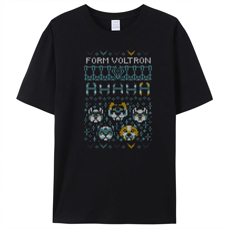 Ugly Voltron Holiday Pattern Christmas T-Shirt Unisex