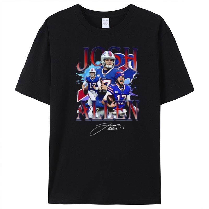 Vintage Bootleg Josh Allen Buffalo Football Signature T-Shirt Unisex