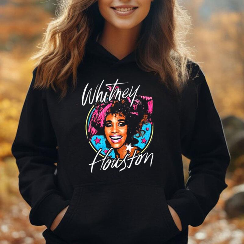Whitney Houston Stars Black T-Shirt Unisex