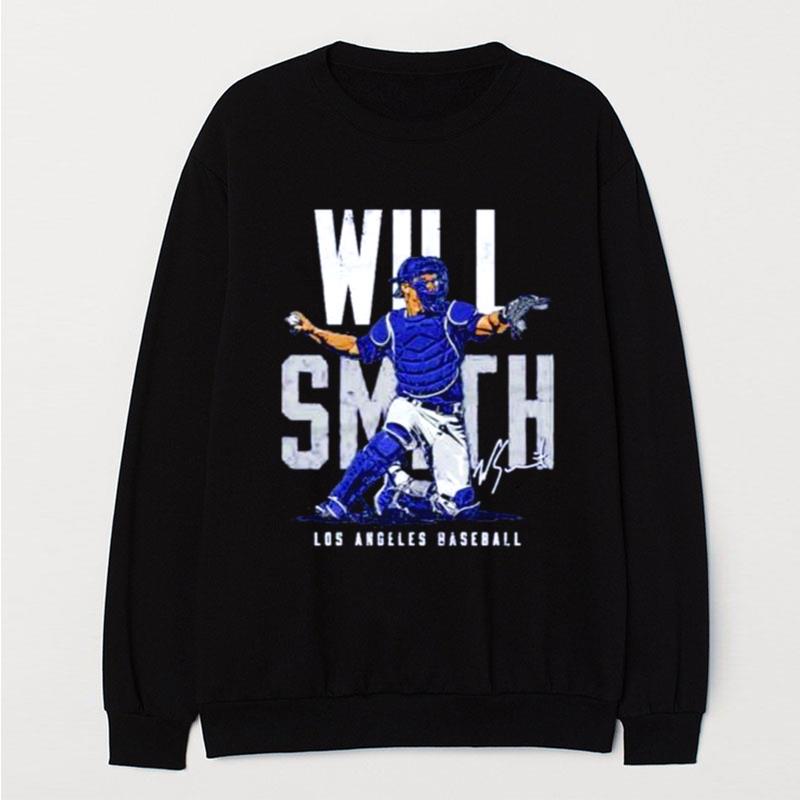 Will Smith Los Angeles Dodgers Baseball Name Blocks T-Shirt Unisex