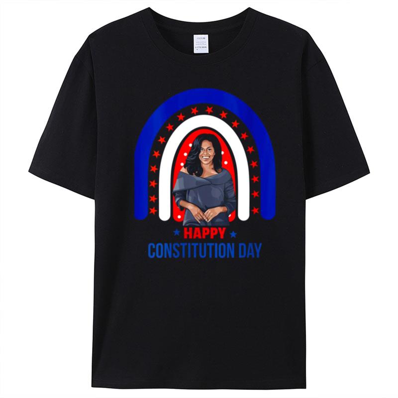Womens Michelle Obama Constitution Day Women Melanin Queen T-Shirt Unisex
