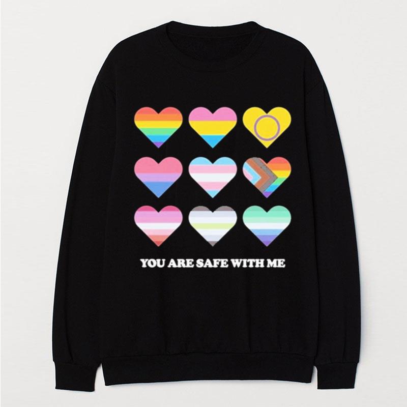 You Are Safe With Me Pride Ally T-Shirt Unisex