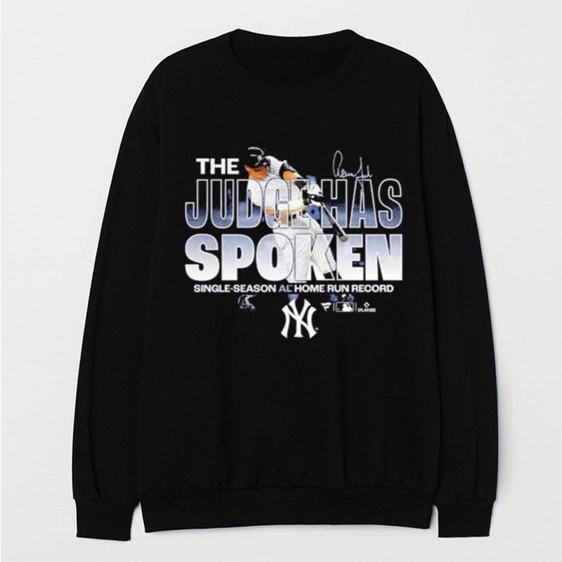 Aaron Judge New York Yankees Single Season Al Home Run Record T-Shirt Unisex