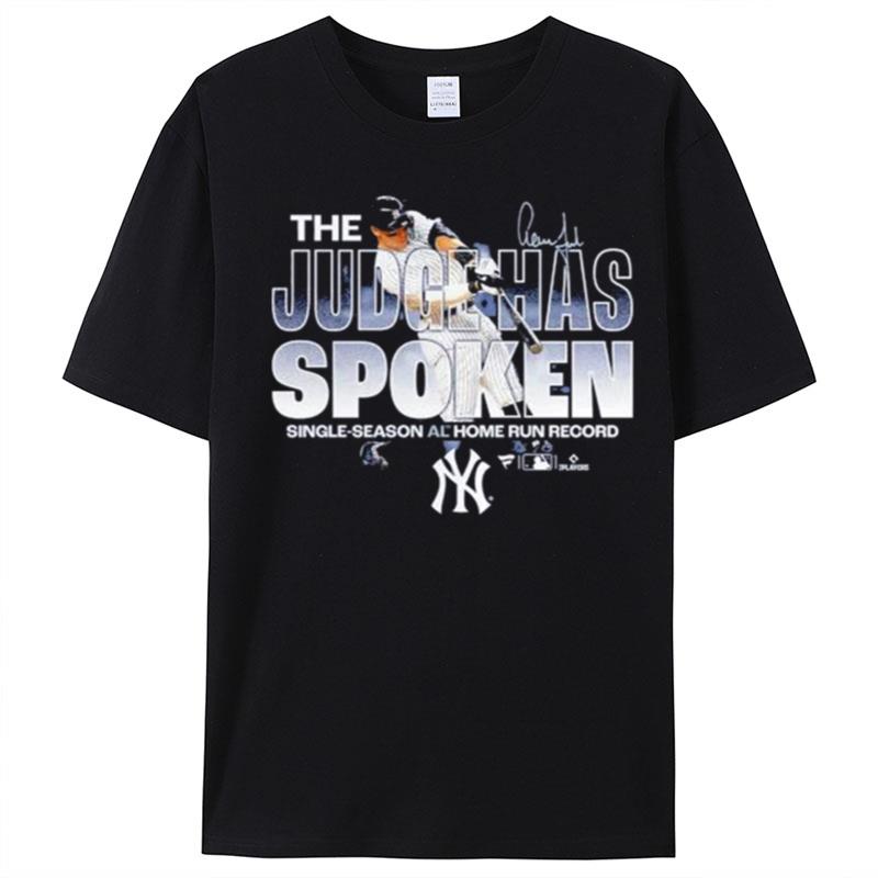 Aaron Judge New York Yankees Single Season Al Home Run Record T-Shirt Unisex