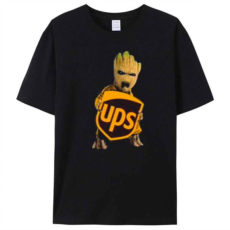 Baby Groot Angry Usp Logo T-Shirt Unisex