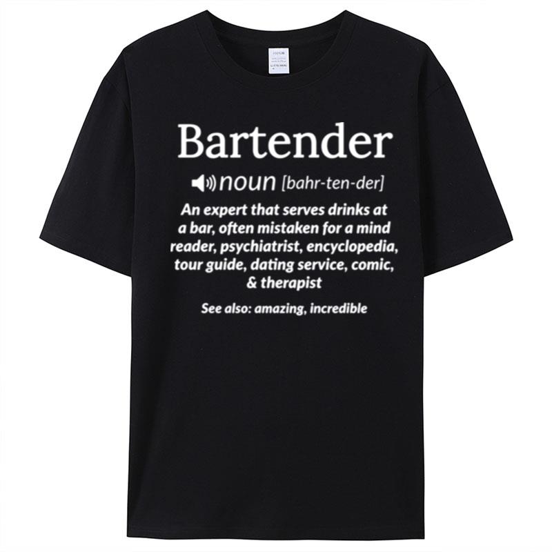 Bartender Definition Mixologis T-Shirt Unisex