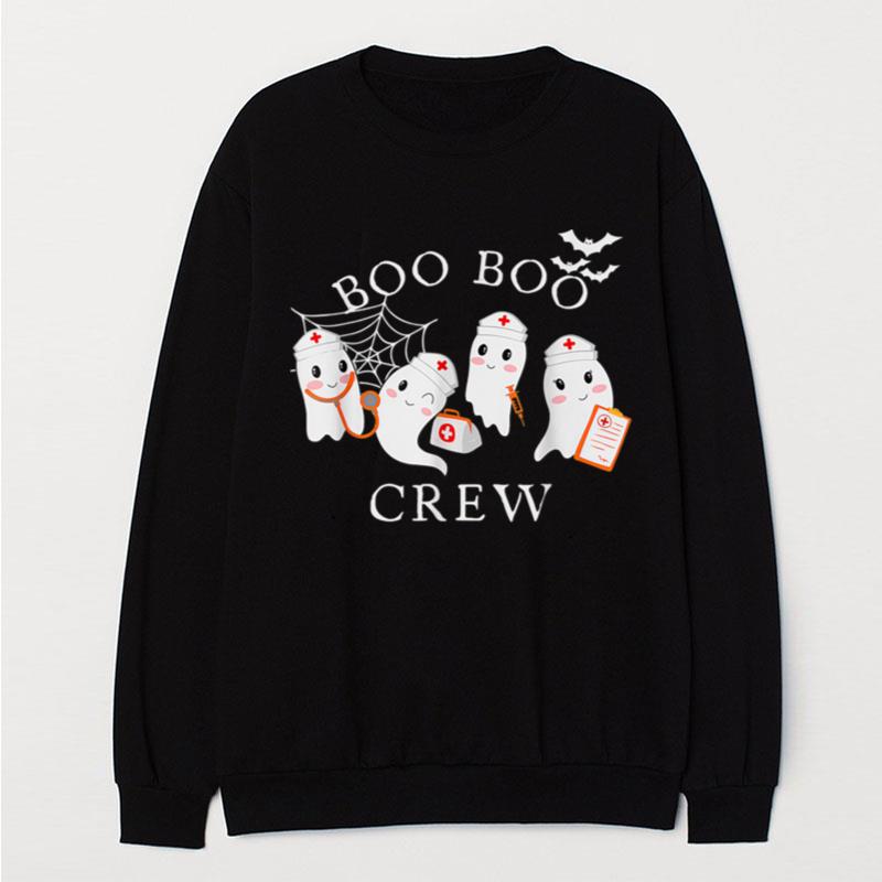 Boo Boo Crew Funny Nurse Halloween Cute Ghost Costume T-Shirt Unisex