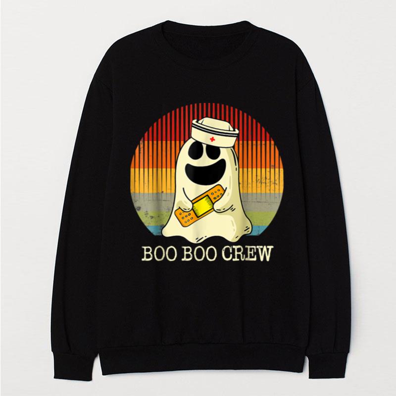 Boo Boo Crew Halloween Nurse Ghost Funny Halloween Costume T-Shirt Unisex