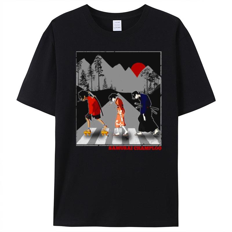 Champloo Fuu Mugen Jin Funny Walking Vintage Samurai Champloo T-Shirt Unisex