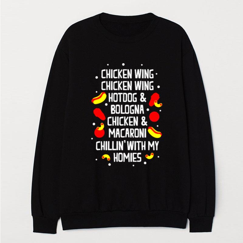 Chicken Wing Chicken Wing Hotdog And Bologna Chicken And Macaroni T-Shirt Unisex