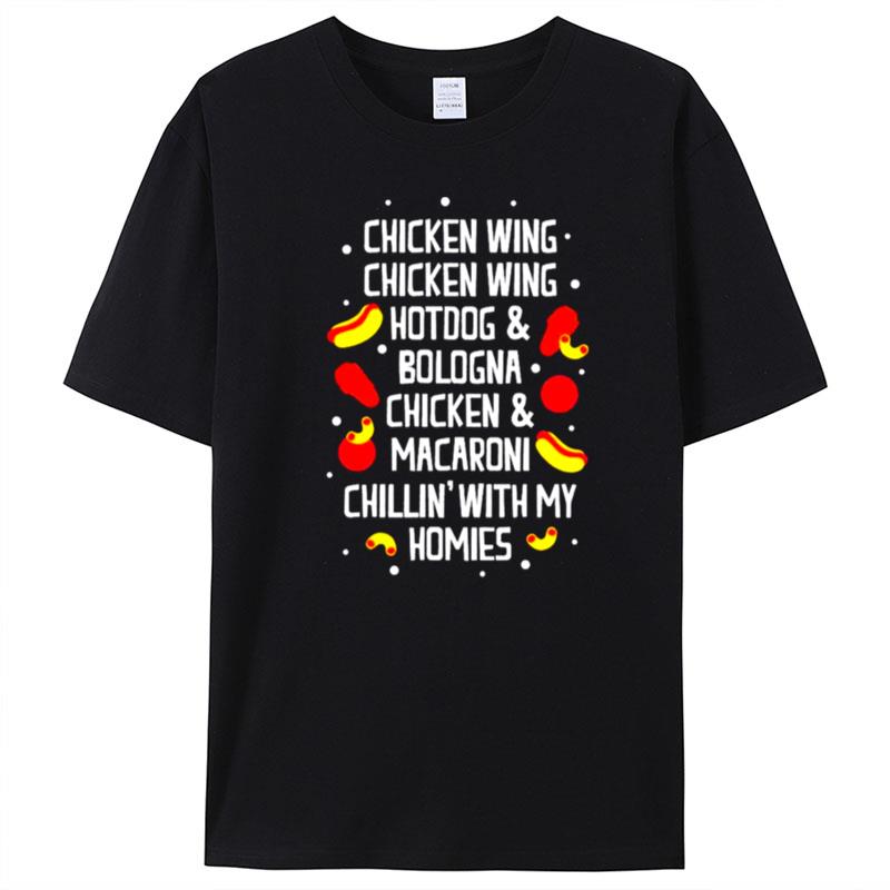 Chicken Wing Chicken Wing Hotdog And Bologna Chicken And Macaroni T-Shirt Unisex