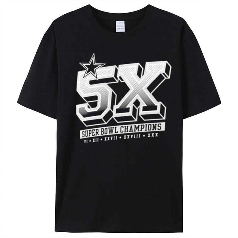 Dallas Cowboys 5X Super Bowl Champions T-Shirt Unisex