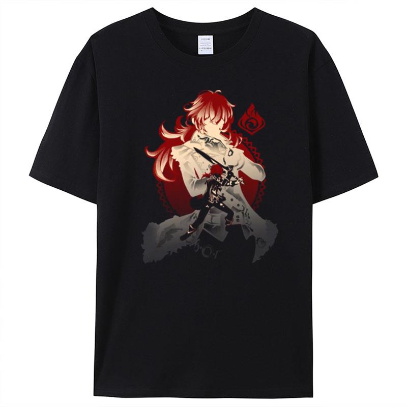 Dark Side Of Dawn Diluc Genshin Impact T-Shirt Unisex