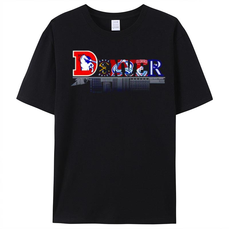 Denver Sport Teams City Skyline T-Shirt Unisex