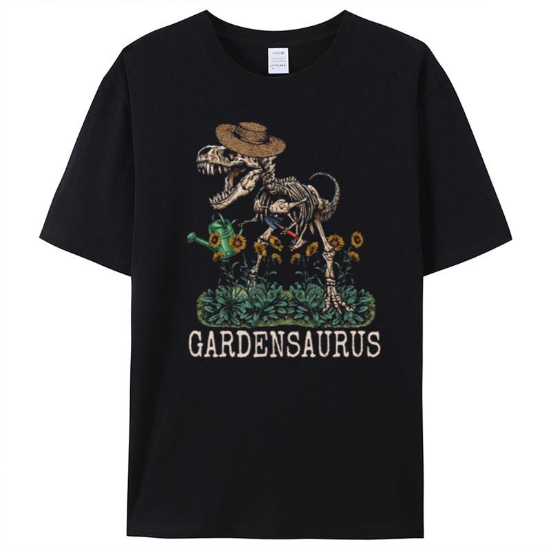 Dinosaur Trex Garden Tools As Gardensaurus Funny Gardener T-Shirt Unisex