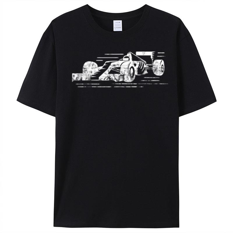 Formula Racecar Distressed Style Racing T-Shirt Unisex