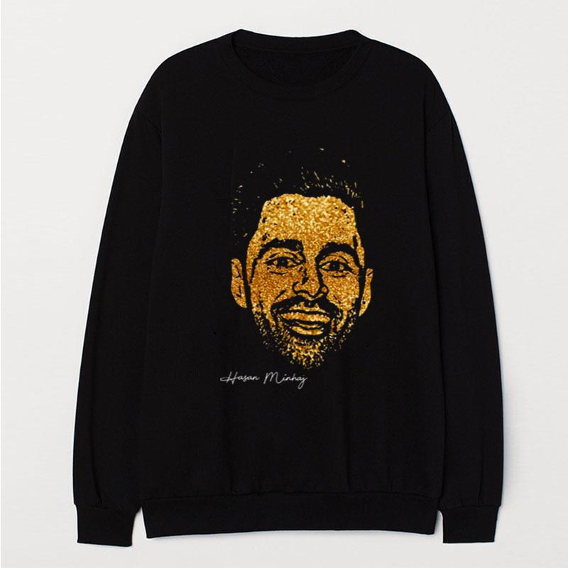 Golden Portrait Hasan Minhaj Stand Up Comedian T-Shirt Unisex