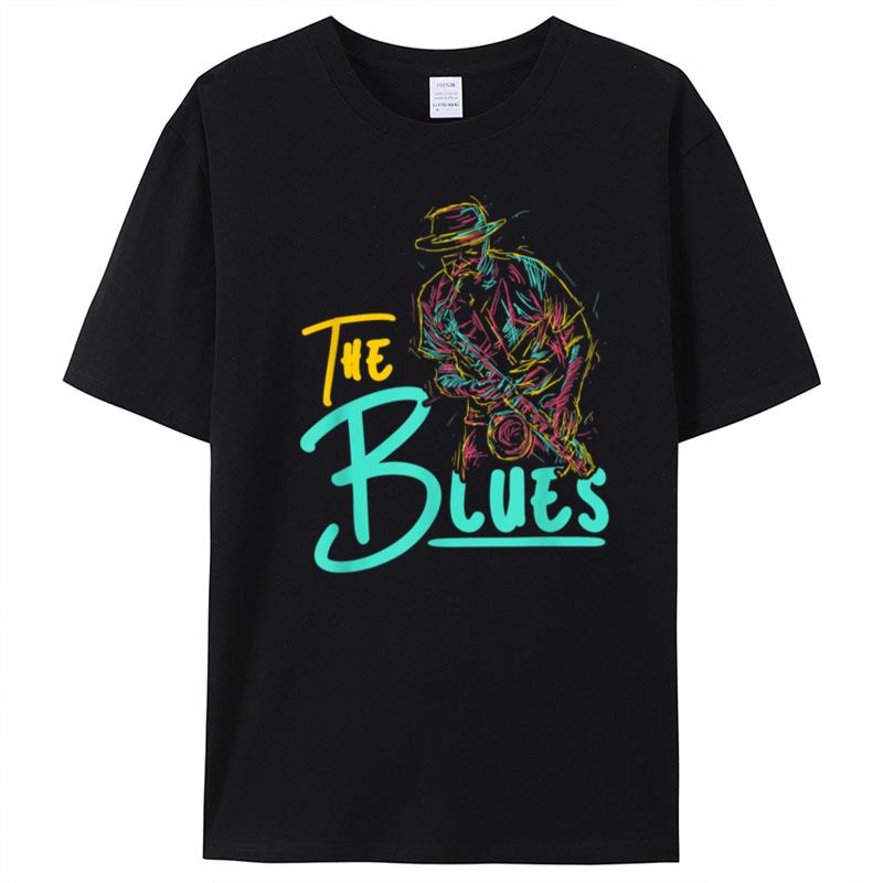 Guitarist Musician Blues Guitar Vintage Blues Music Lover T-Shirt Unisex