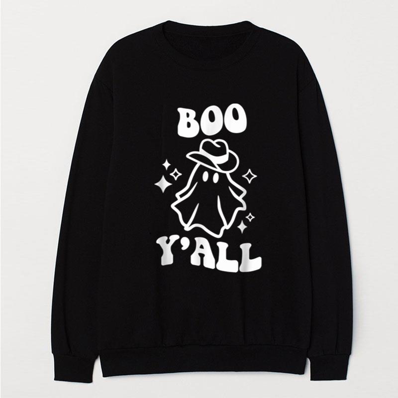 Halloween Boo Y'All Boo Crew Spooky Vibes Halloween Ghost T-Shirt Unisex