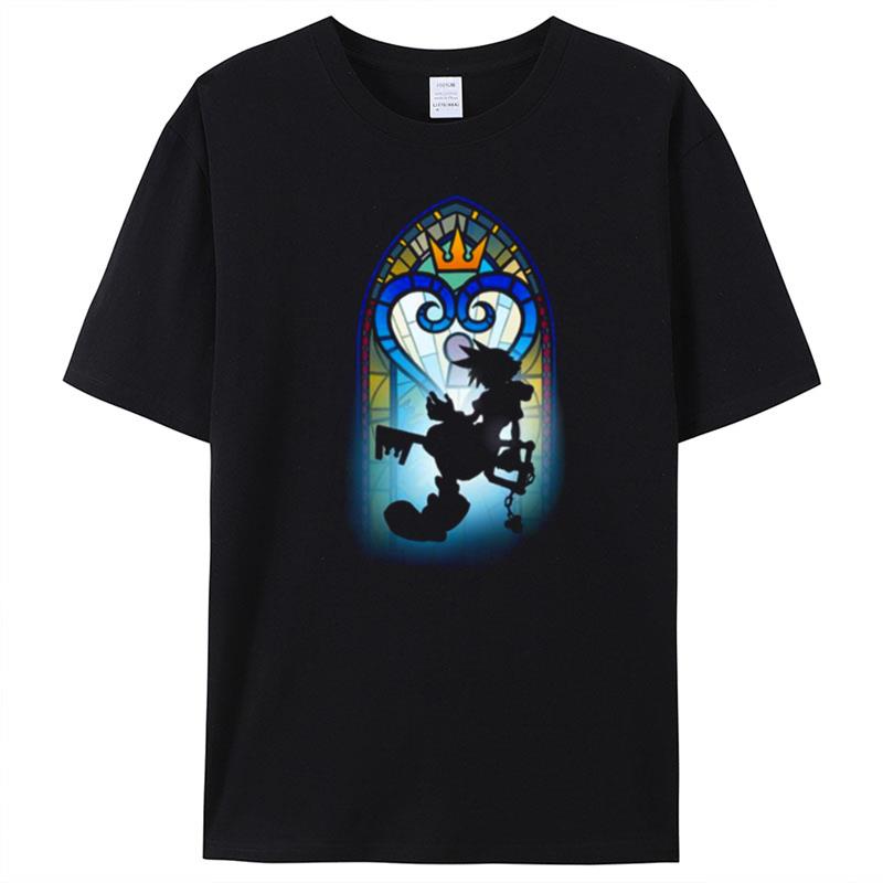 Heart Window Kingdom Hearts Video Game Stained Glass T-Shirt Unisex