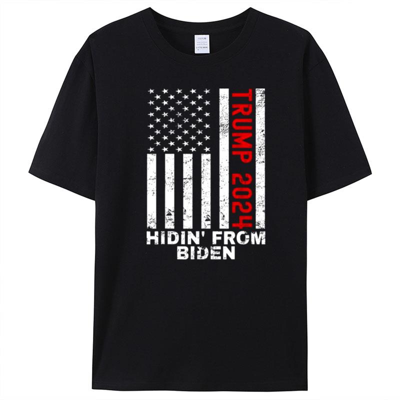 Hidin From Biden Trump 2024 Flag Anti Joe Biden Classic T-Shirt Unisex