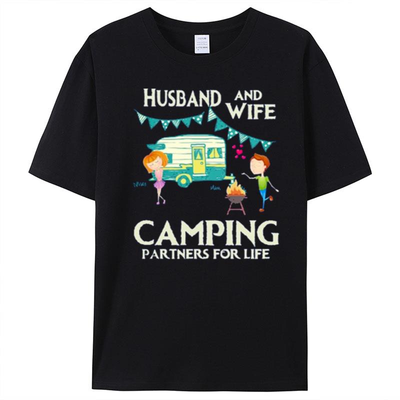 Husband And Wife Camping Partners For Life T-Shirt Unisex