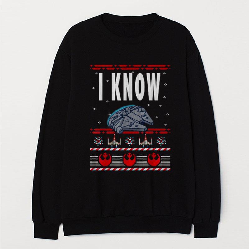 I Know Ugly Christmas Pattern Star Wars T-Shirt Unisex