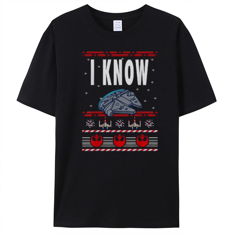 I Know Ugly Christmas Pattern Star Wars T-Shirt Unisex