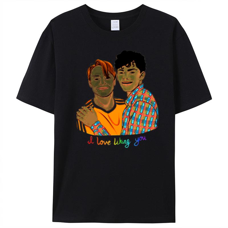 I Love Liking You Heartstopper Lgbtq Colored T-Shirt Unisex