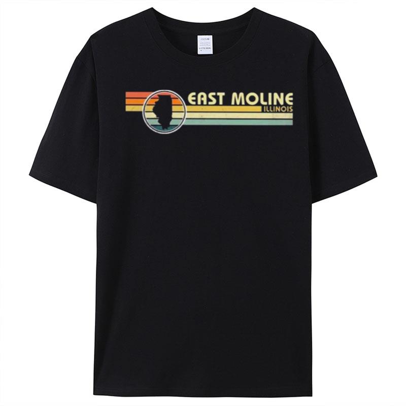 Illinois Vintage 1980S Style East Moline T-Shirt Unisex