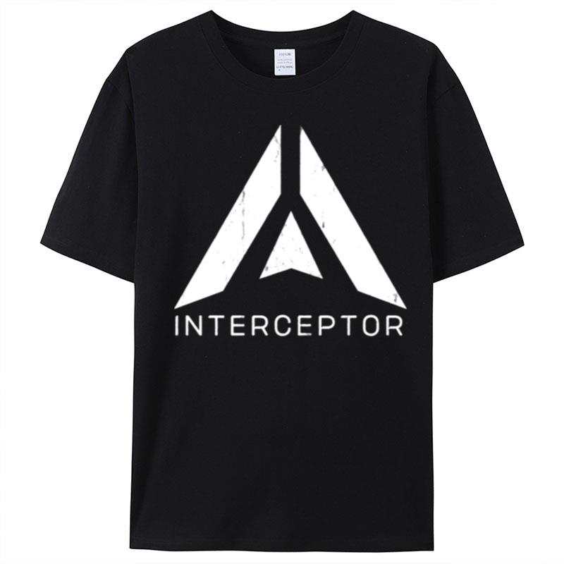 Interceptor Javelin Variant Anthem Game Symbol Worn White Logo T-Shirt Unisex