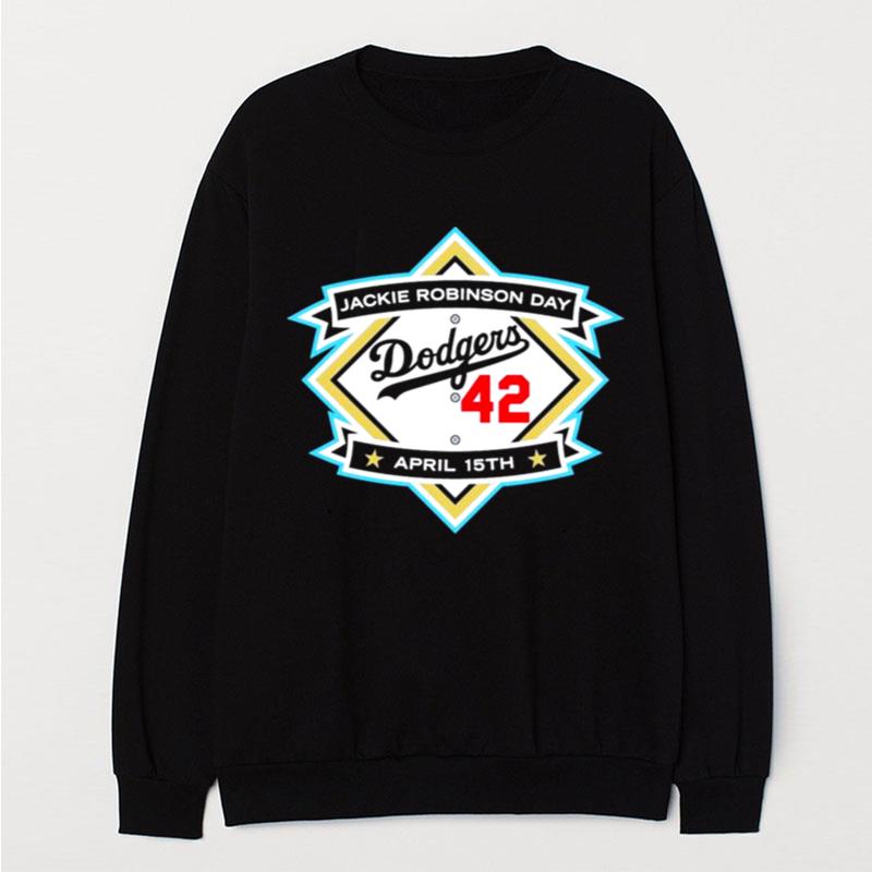 Jackie Robinson's Day White Brooklyn Dodgers 42 Mlb T-Shirt Unisex