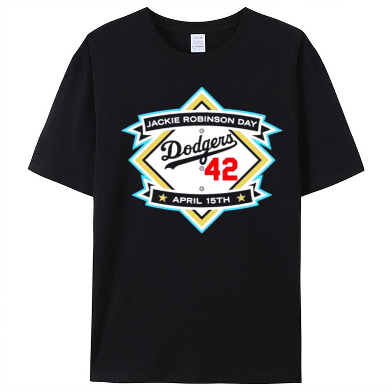 Jackie Robinson's Day White Brooklyn Dodgers 42 Mlb T-Shirt Unisex