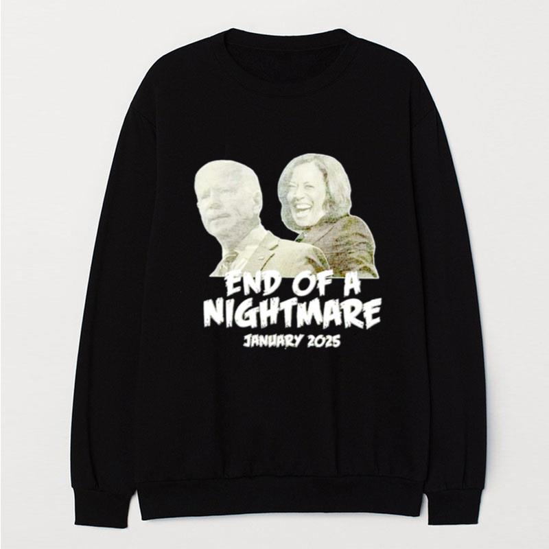 Joe Biden And Kamala Harris End Of A Nightmare January 2025 T-Shirt Unisex