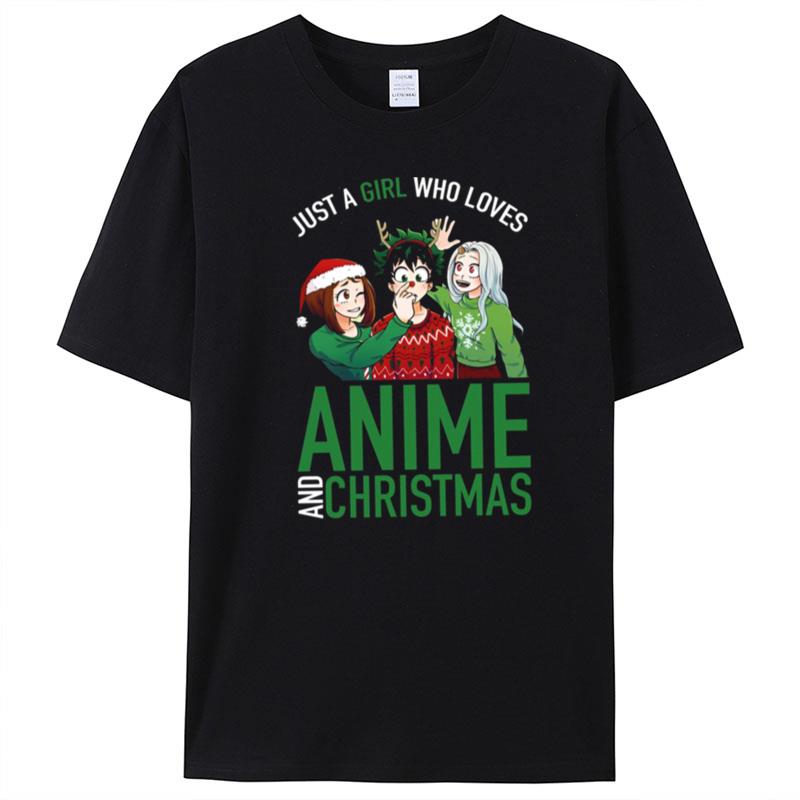 Just A Girl Who Loves Anime My Hero Academia Christmas T-Shirt Unisex