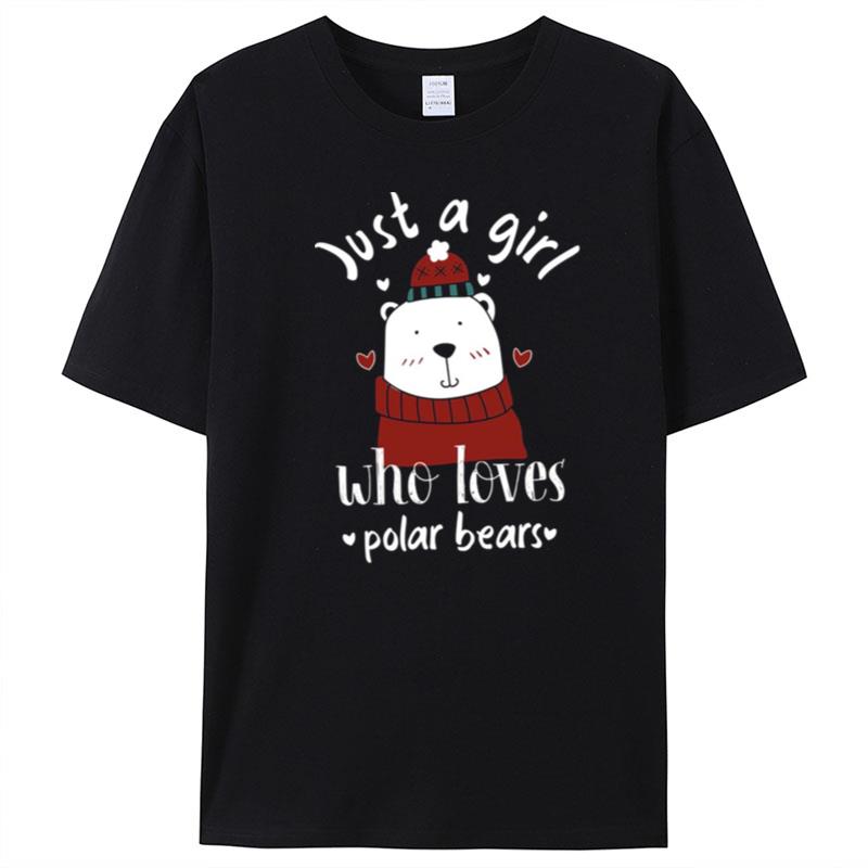 Just A Girl Who Loves Santa Polar Bear T-Shirt Unisex