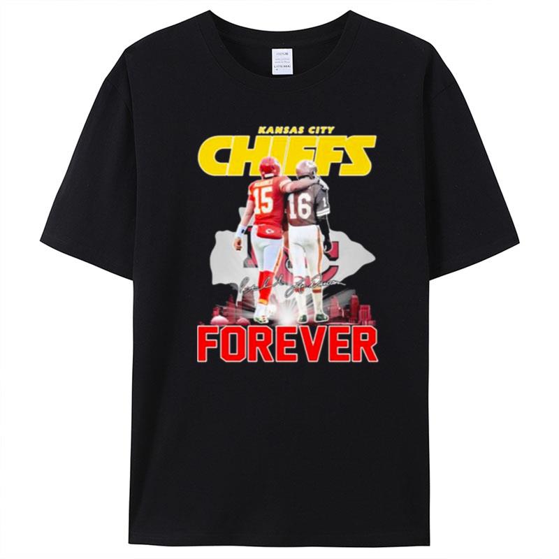 Kansas City Chiefs Patrick Mahomes Ii And Len Dawson Forever Signautres T-Shirt Unisex